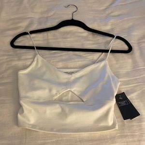 Abercrombie White Crop Top